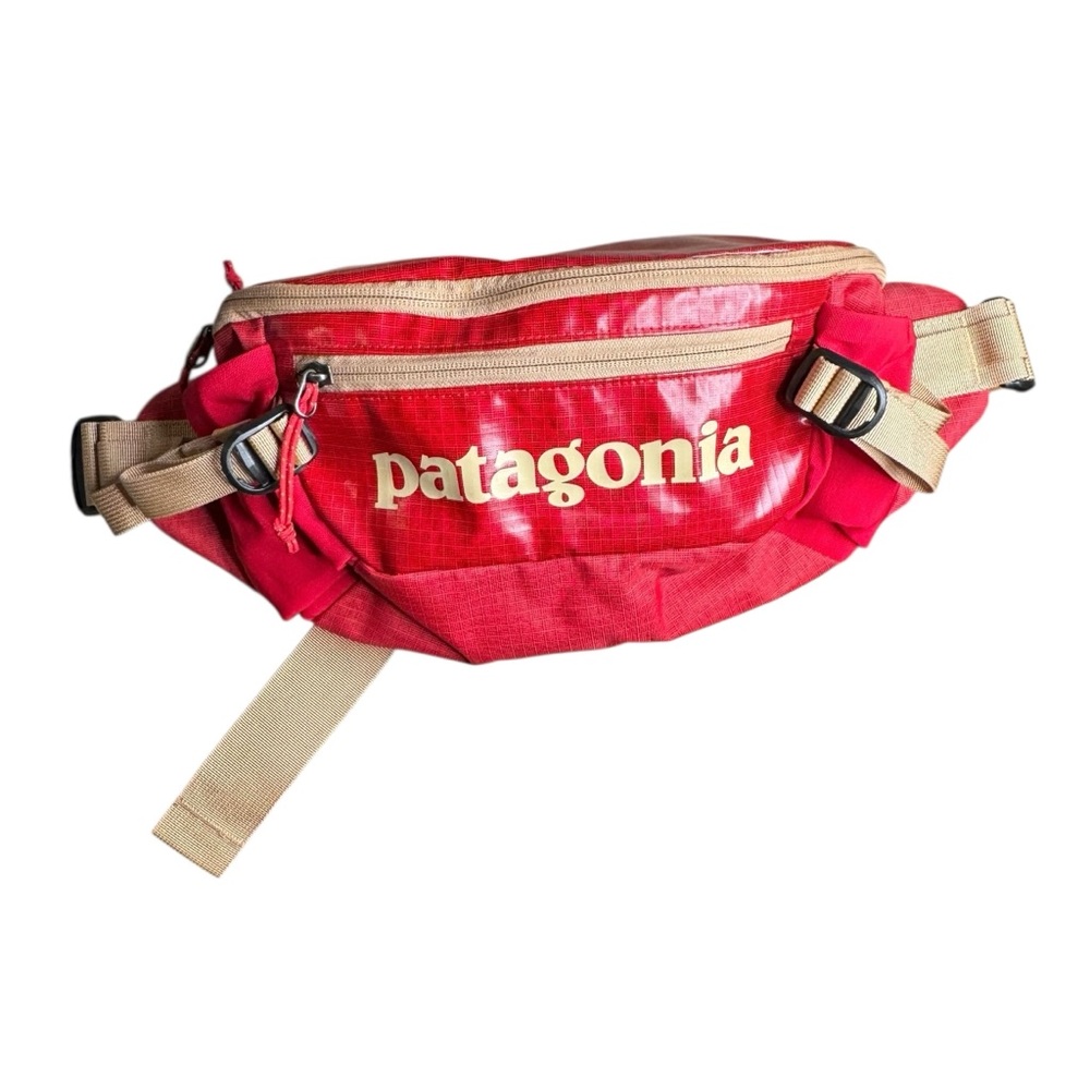 Rare Patagonia Black Hole Waist Pack 5L Fanny Pack Red Tan 49281 - Picture 2 of 7